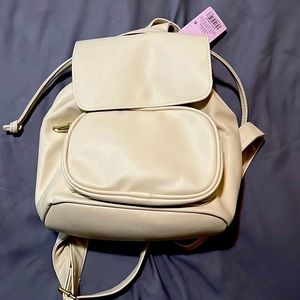 Cream mini backpack